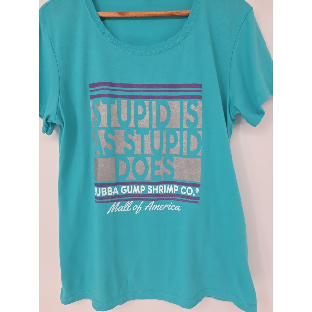Y2K Buba Gump T-Shirt Stupid Is As Stupid Does Mall Of America XXL